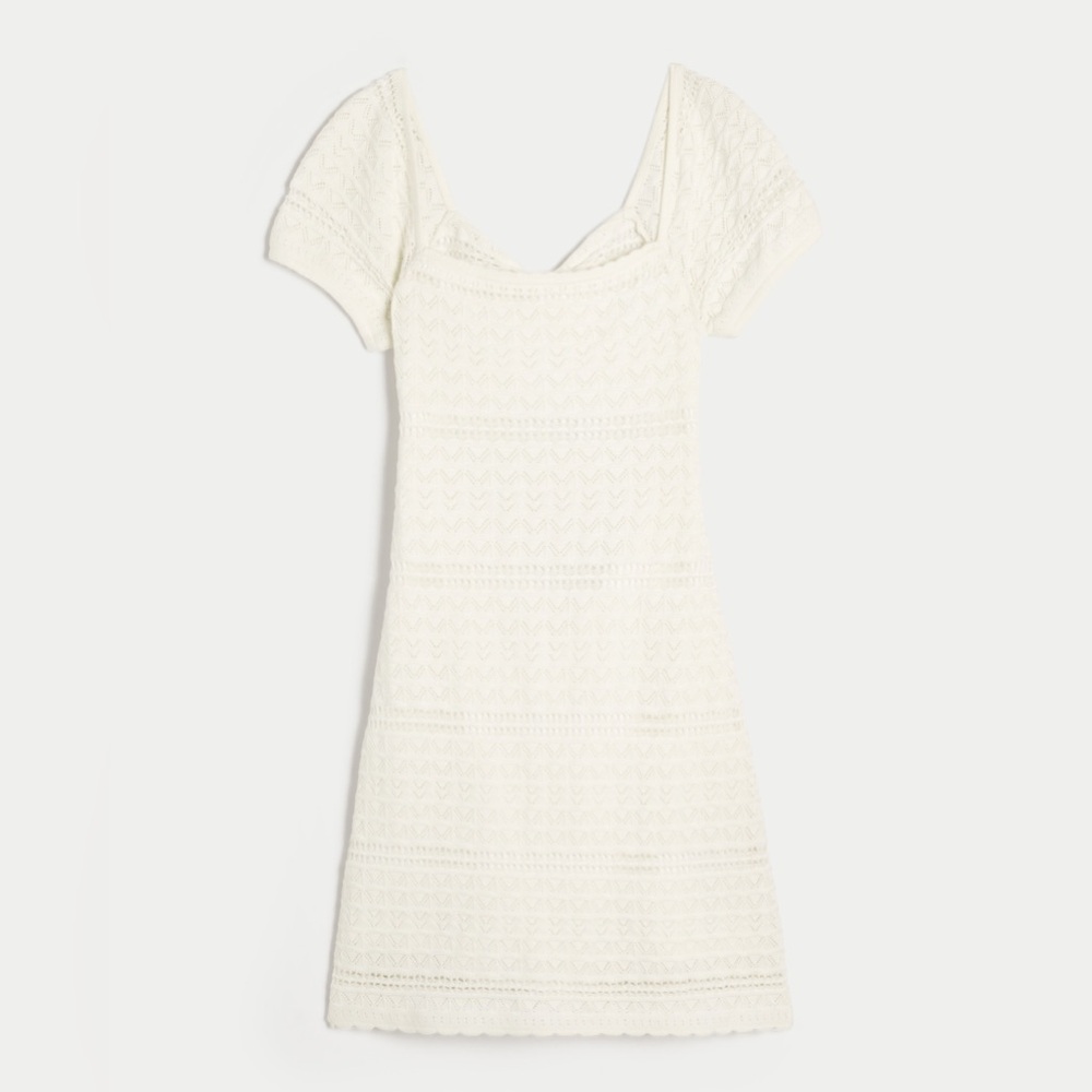 Hollister Crochet Twist Back Mini Dress